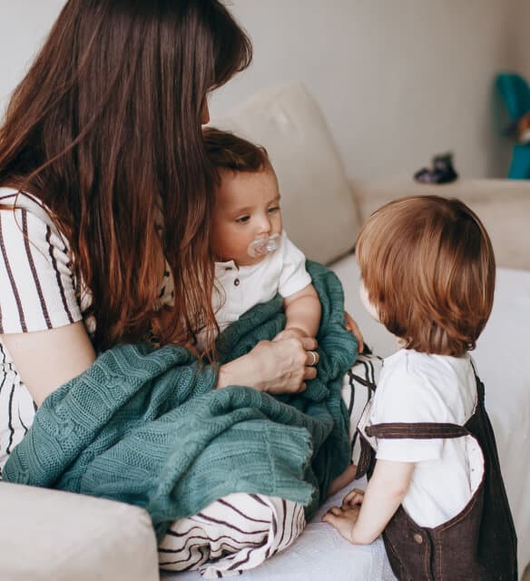 A mother with children